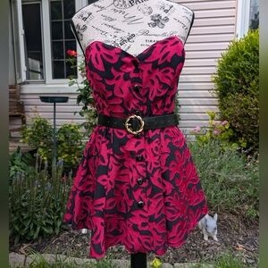 Vintage 80s Jackie K Peplum Corset-Style Top Size Small